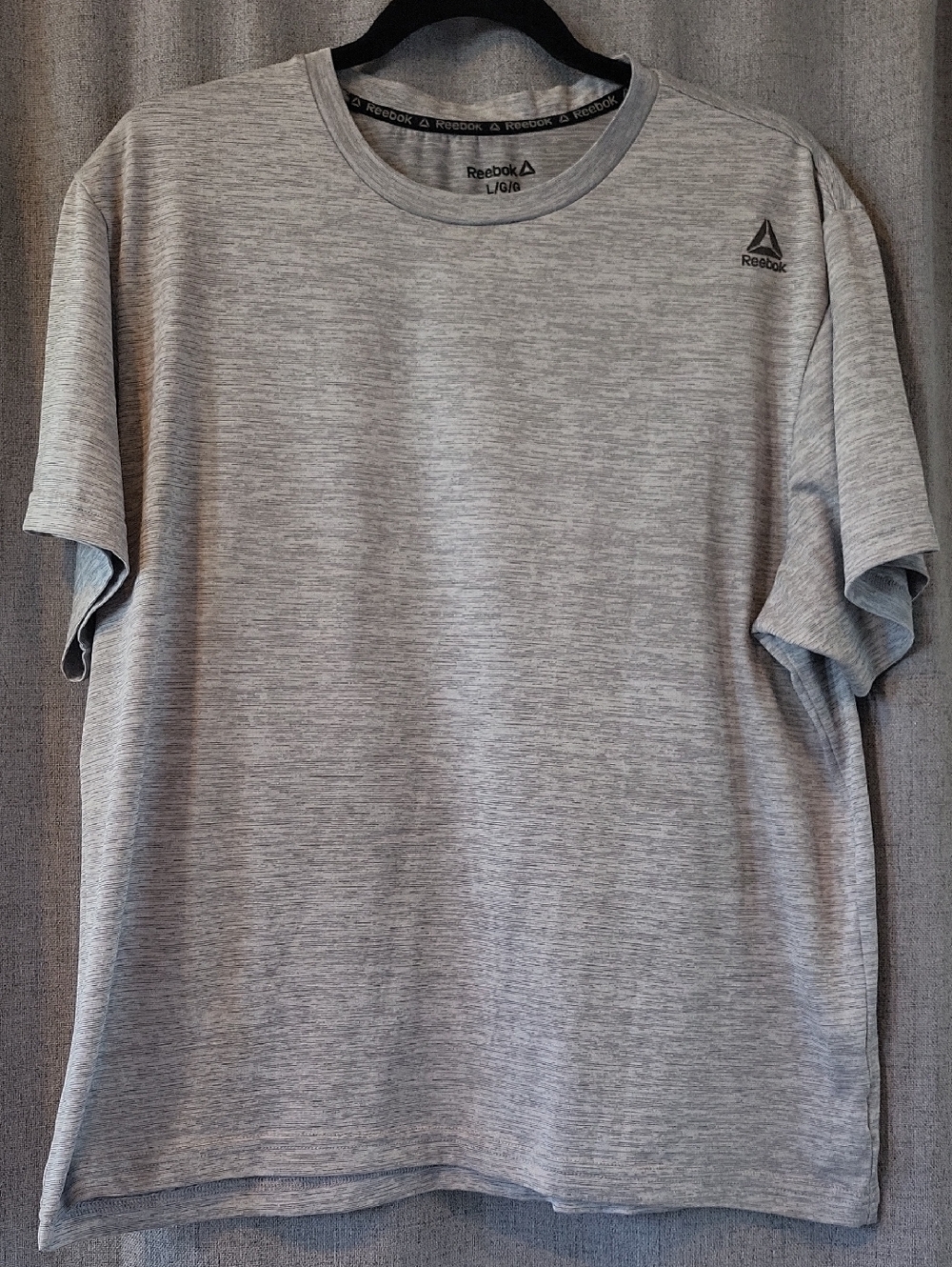 Reebok Light Heather Gray Short Sleeve Performance Tee
